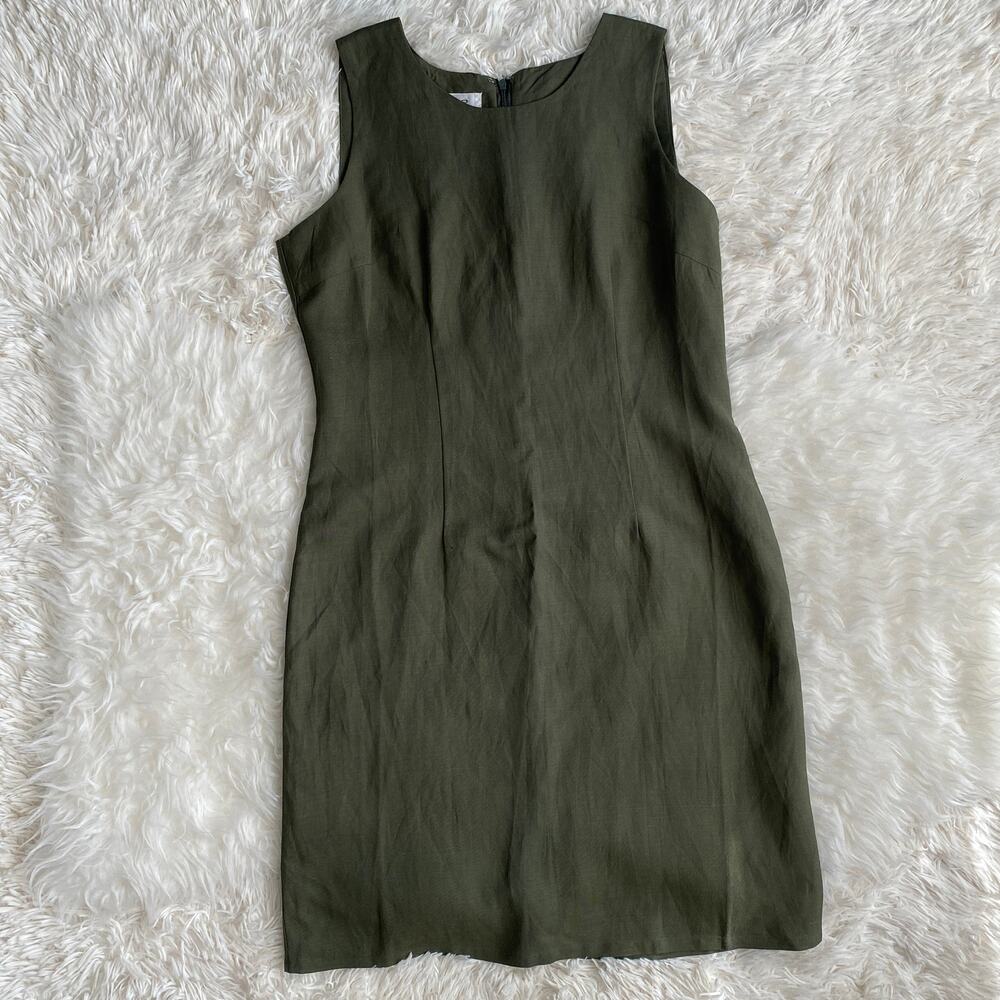 NWT Jennifer Eden Shift Dress in Dark Green, size 10